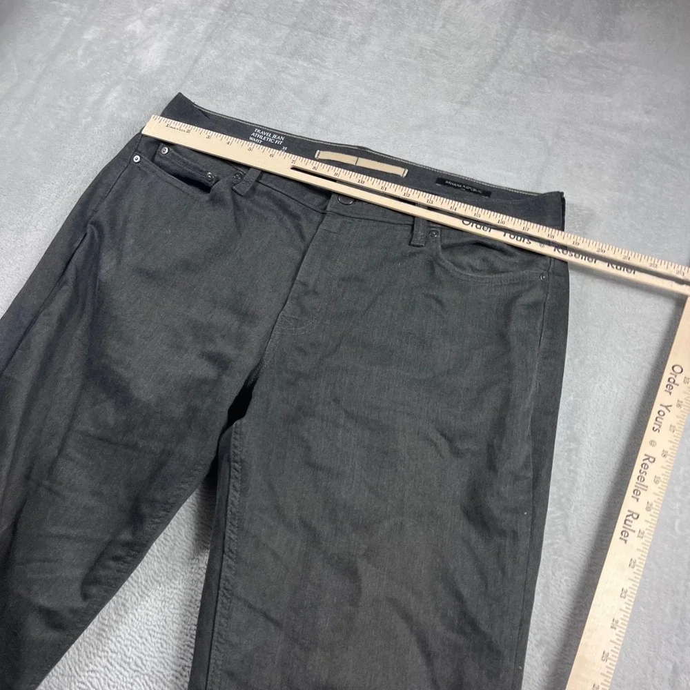 Banana Republic Travel Jean Mens 35x32 Athletic Fit Charcoal Grey Pants